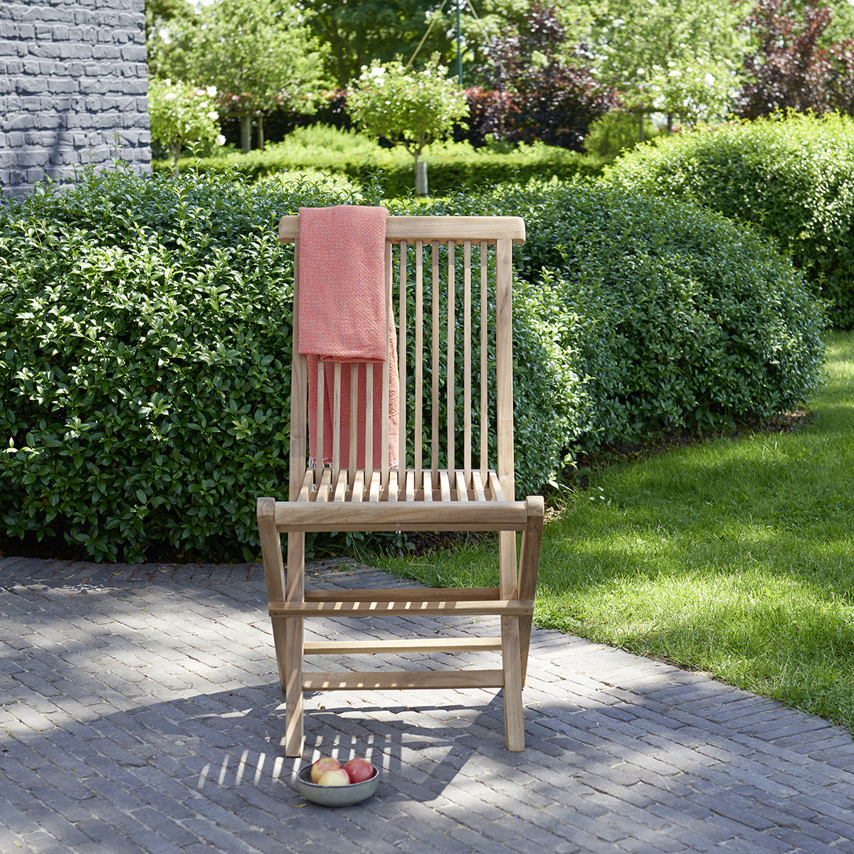 MIDLAND - Chaise de jardin en teck massif pliante