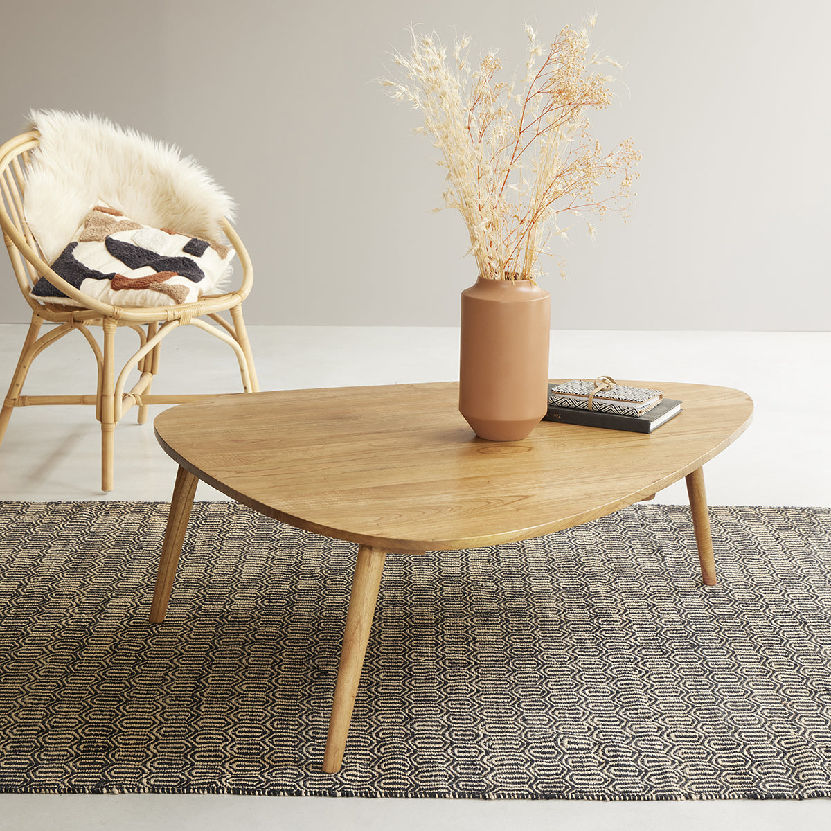 ODDA - Table basse en mindi massif 120 cm