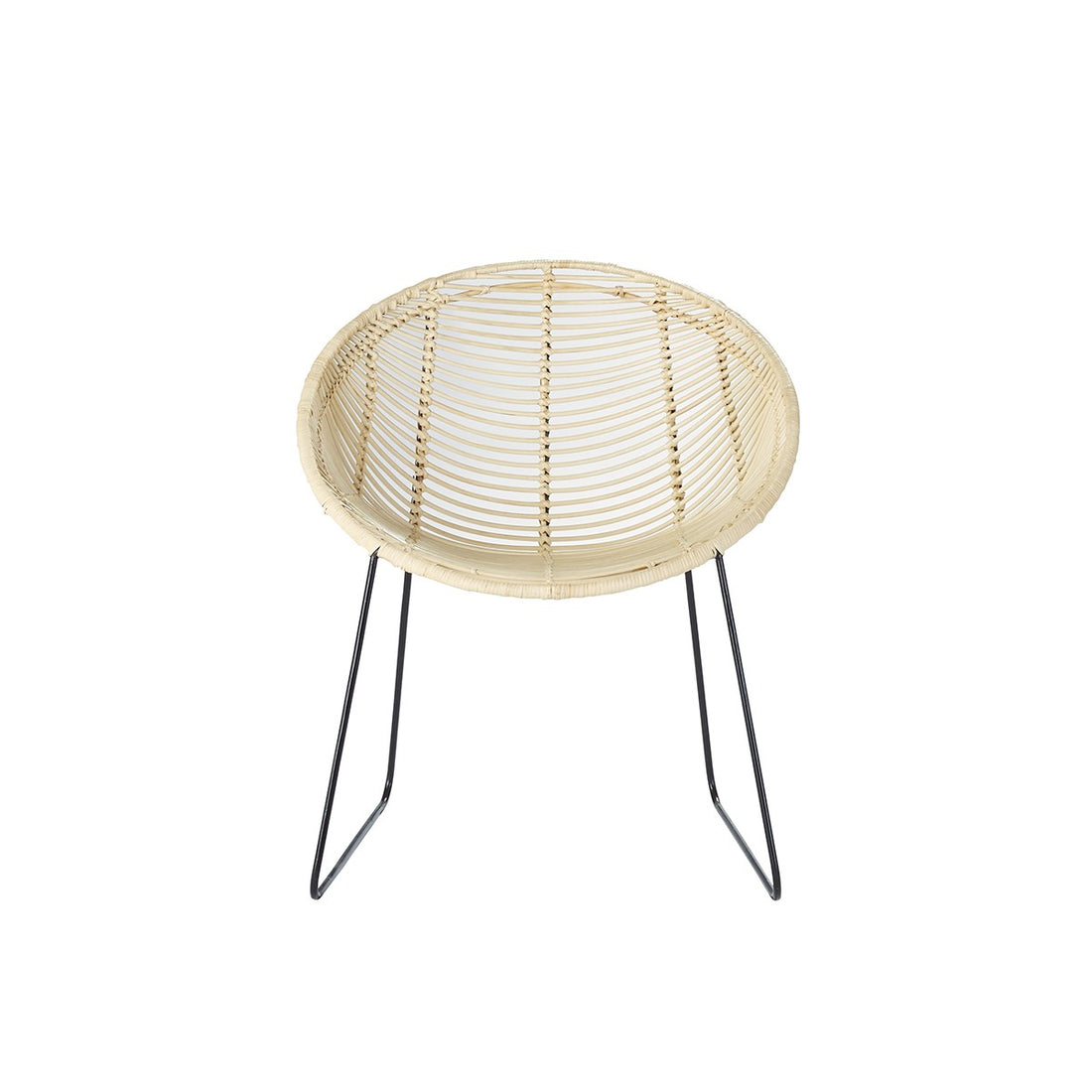 BOHEMA - Chaise en rotin et métal