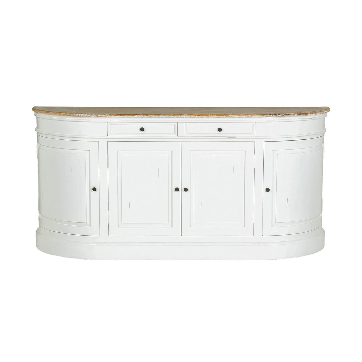 DEMEURE - Buffet en acajou et teck massif 180 cm blanc