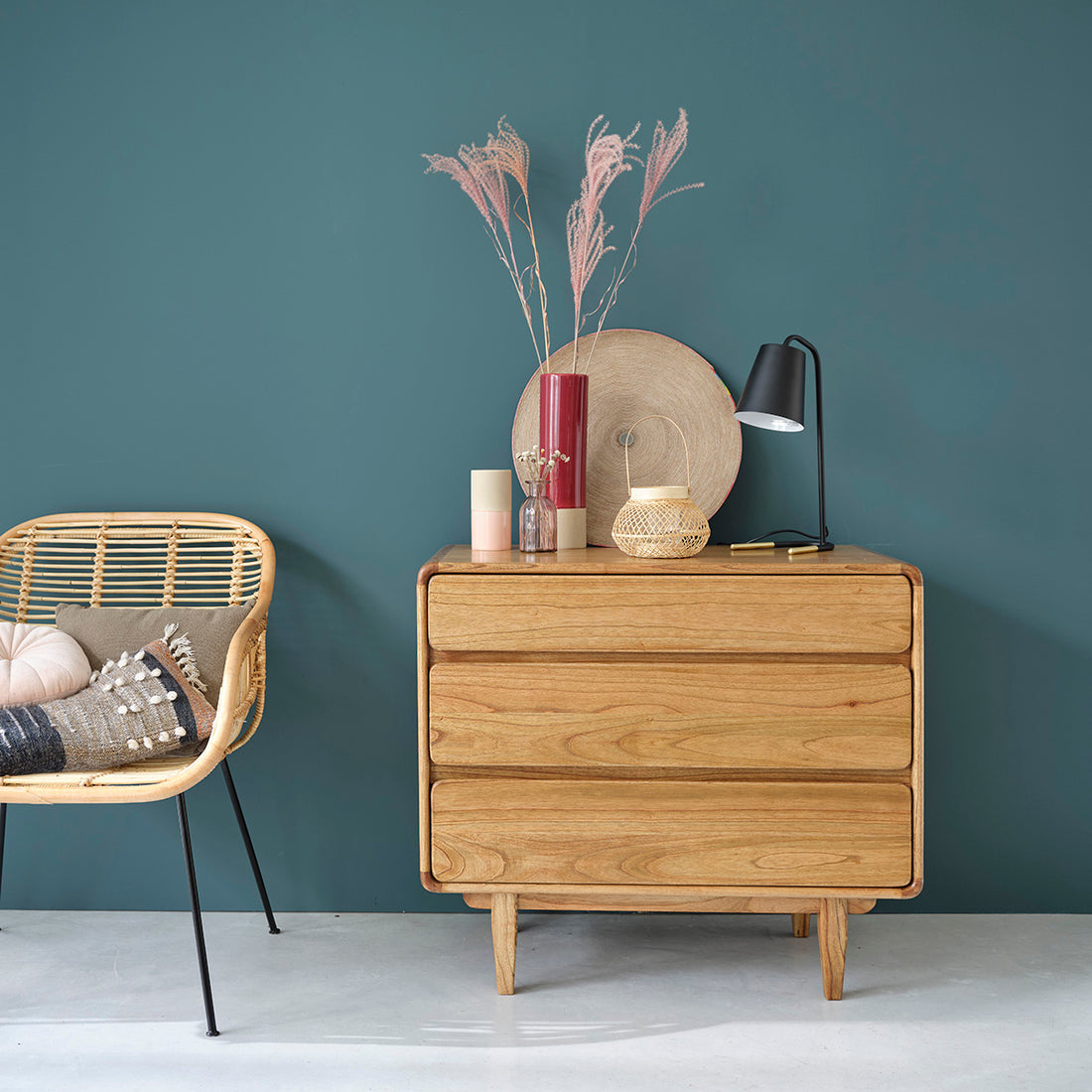 LISON - Commode en mindi massif 90 cm