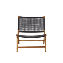 Fauteuil en teck massif et tissage