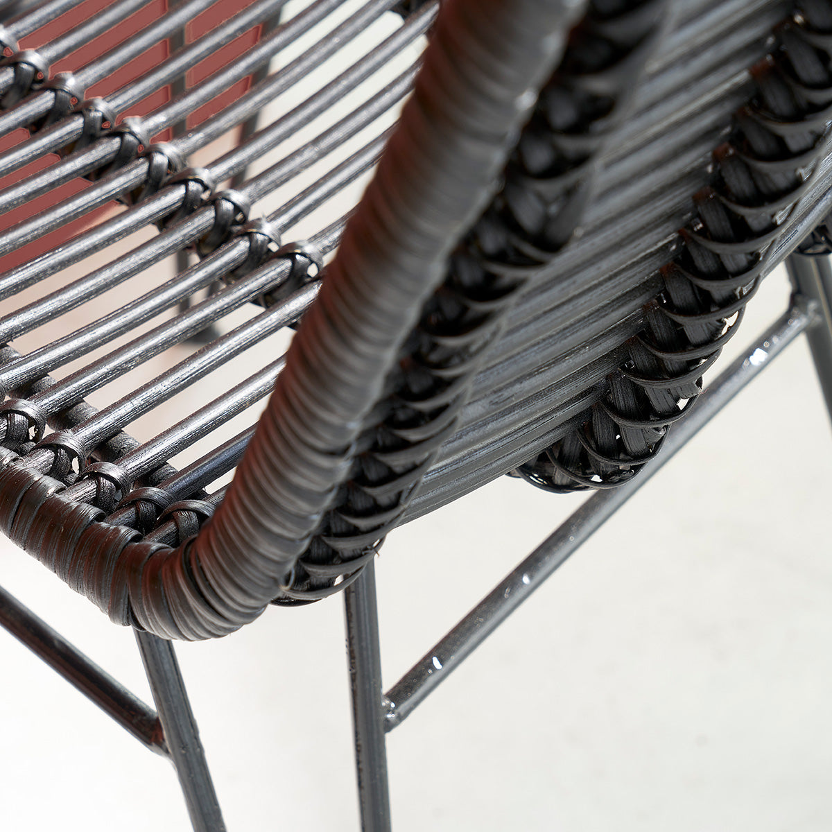 BOHEMA - Chaise en rotin et métal noire
