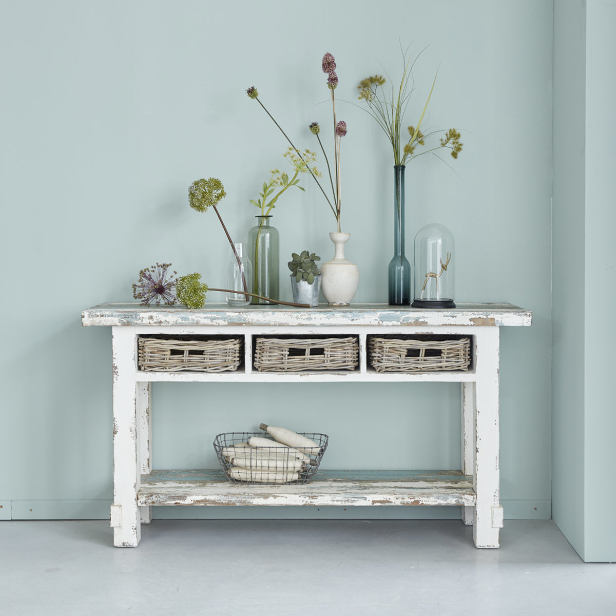 ATLANTIC - Console en bois recyclé massif 150 cm