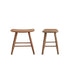 Lot de 2 tabourets de bar en teck massif 45 cm