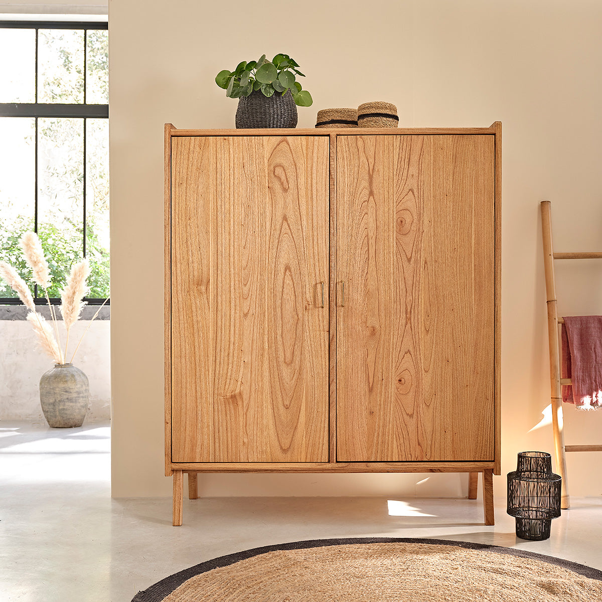 PIA - Armoire en mindi massif 180 cm