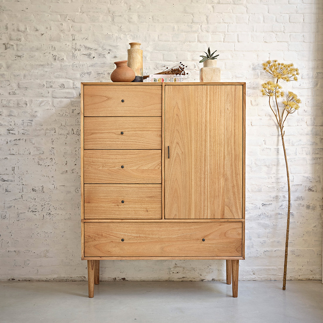 PIA - Armoire en mindi massif 160 cm