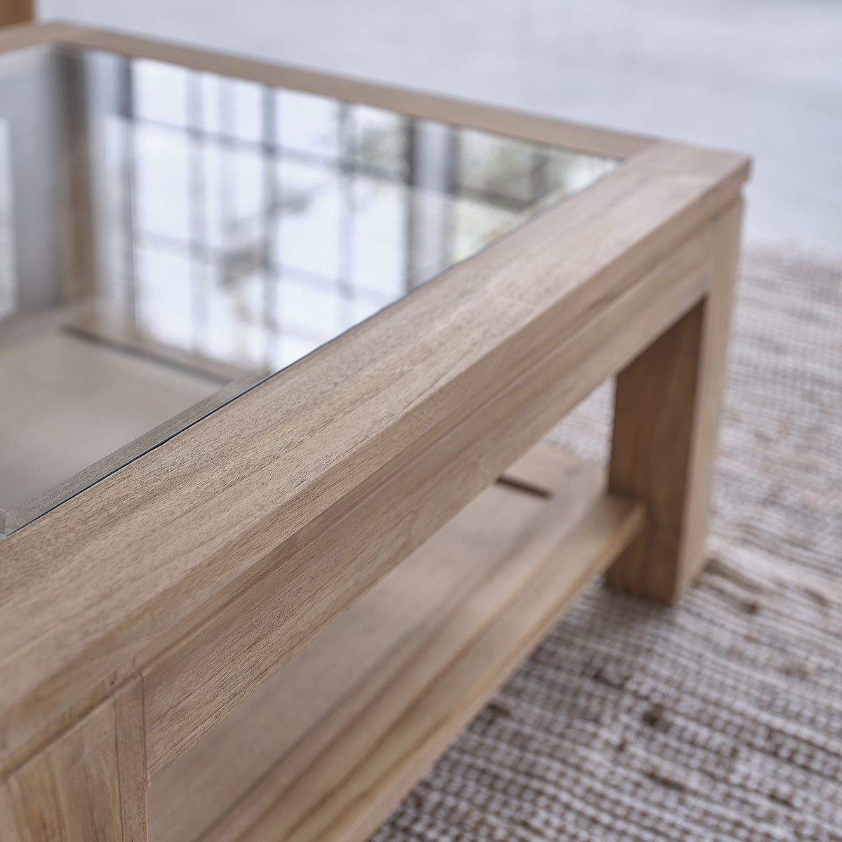 BOSTON - Table basse en teck massif 80 cm