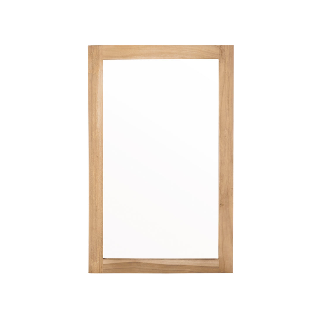 Miroir en teck massif rectangulaire 80x50 cm