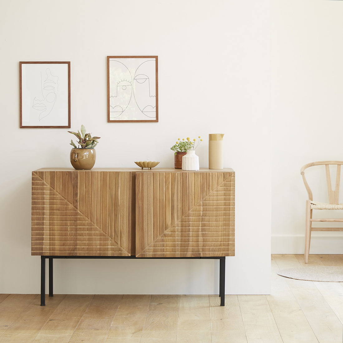 PORTLAND - Buffet en teck massif 120 cm