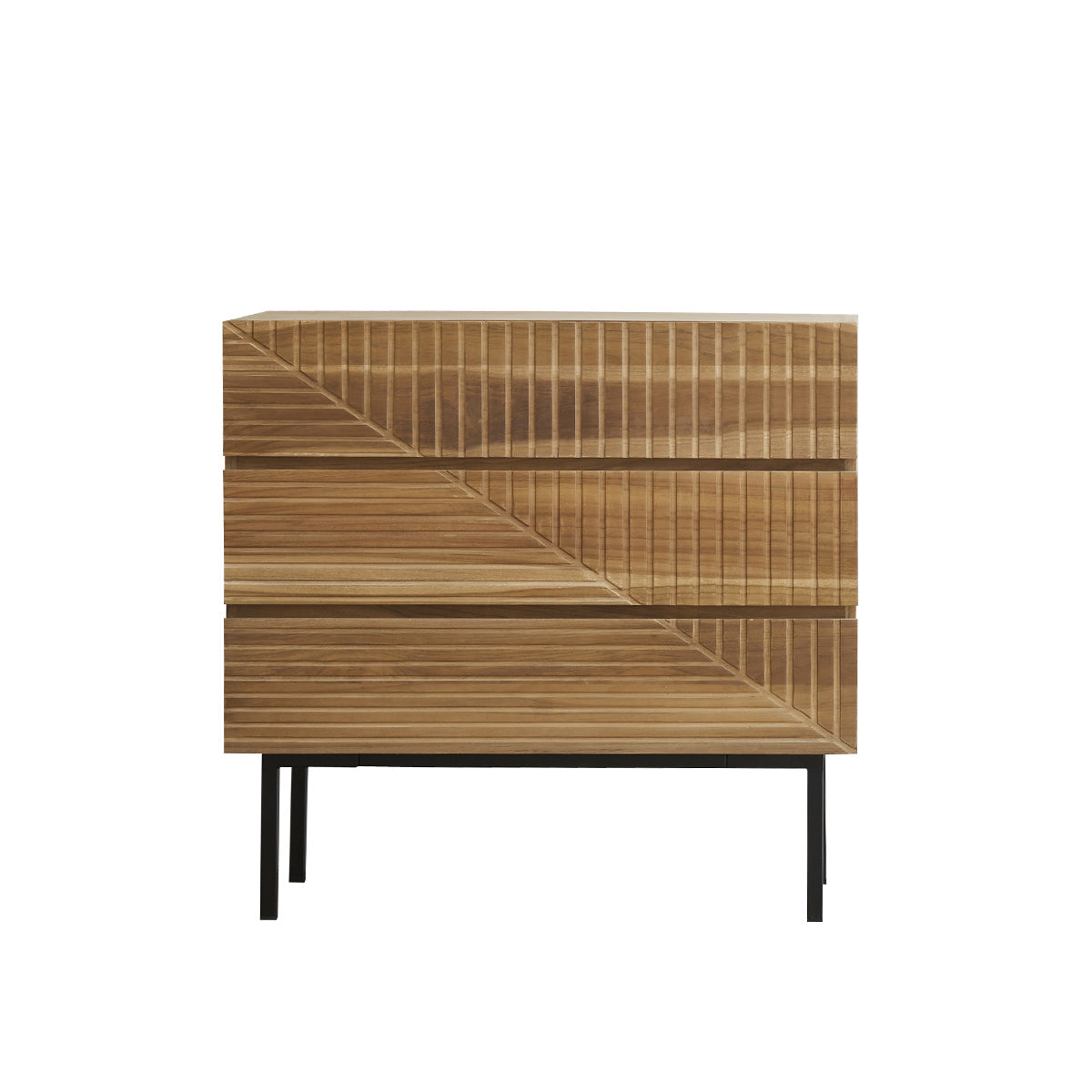 PORTLAND - Commode en teck massif 95 cm