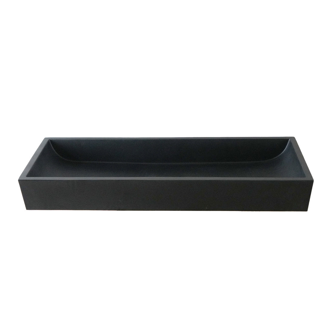 OLIA - Vasque en béton noir 100x37 cm