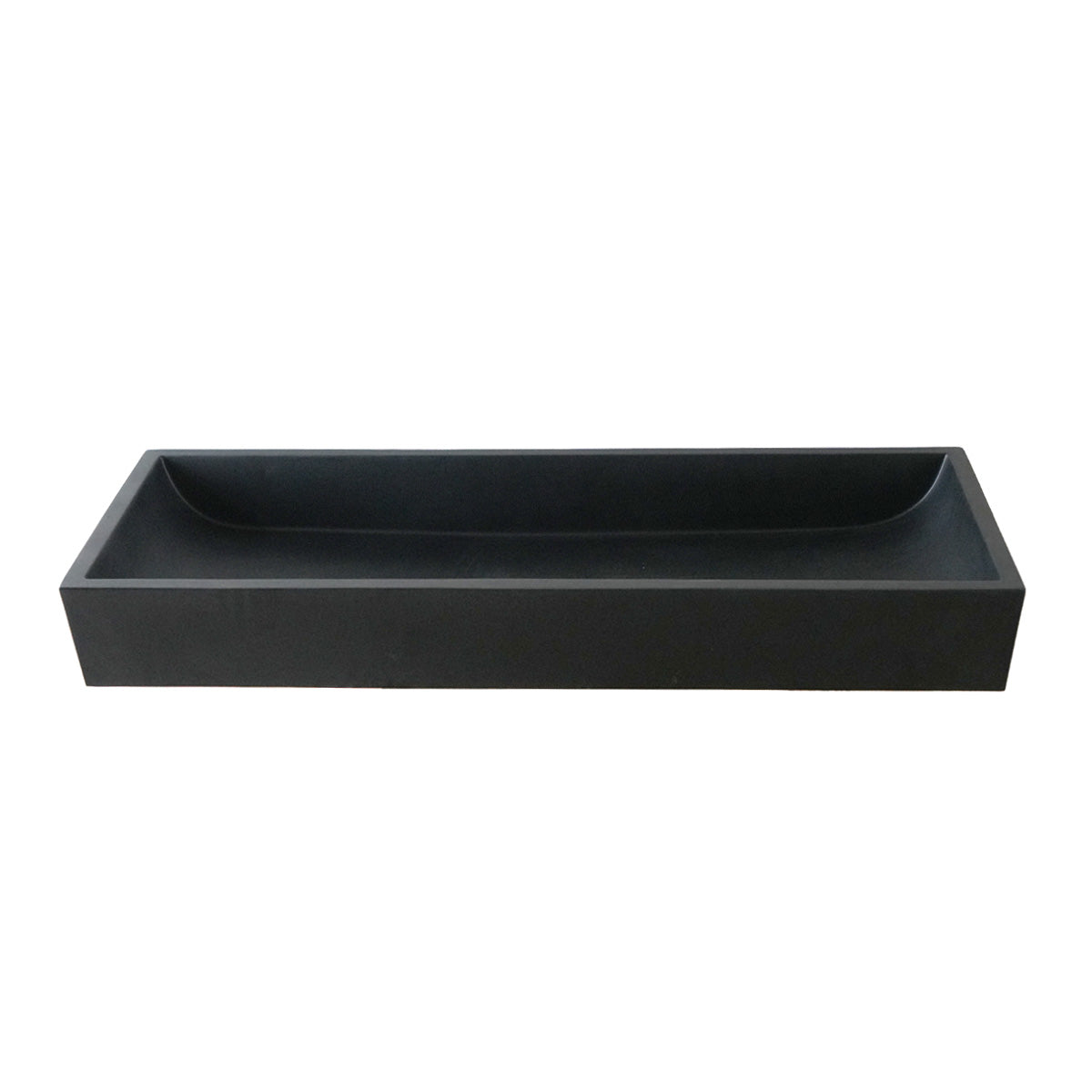 OLIA - Vasque en béton noir 100x37 cm