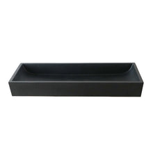 Vasque en béton noir 100x37 cm