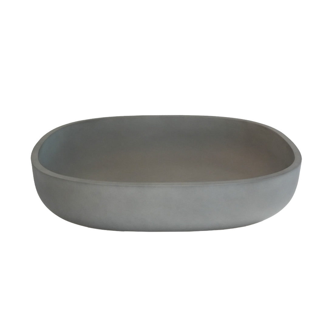 LOTUS - Vasque en béton gris ovale 50 cm