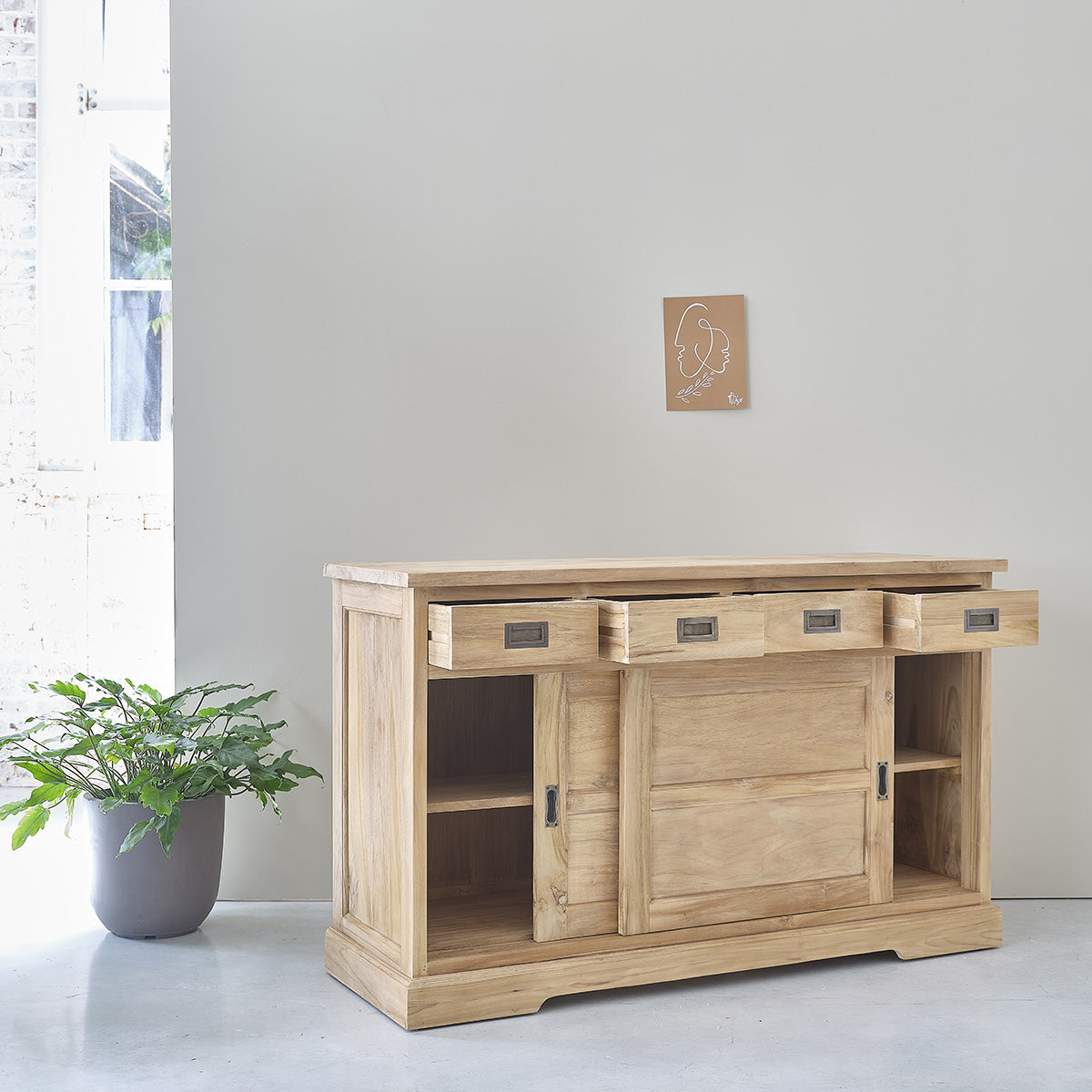 BOSTON - Buffet en teck massif 150 cm