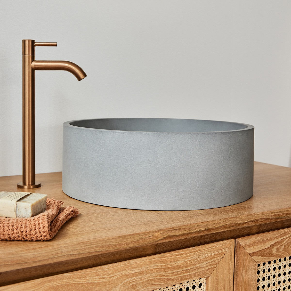MELIA - Vasque en béton gris Ø37 cm