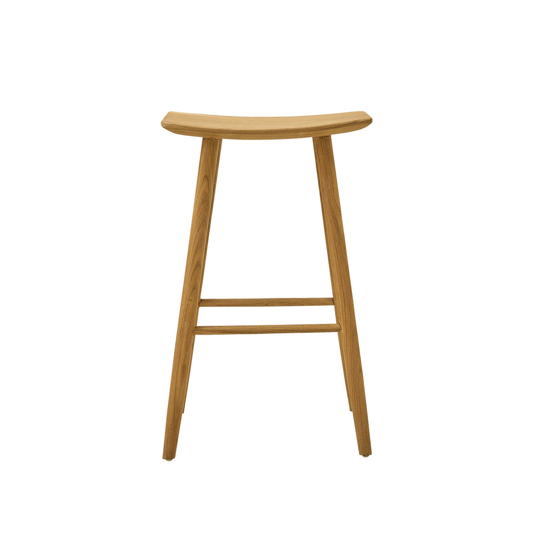 AMBRE - Tabouret de bar en teck massif 75 cm