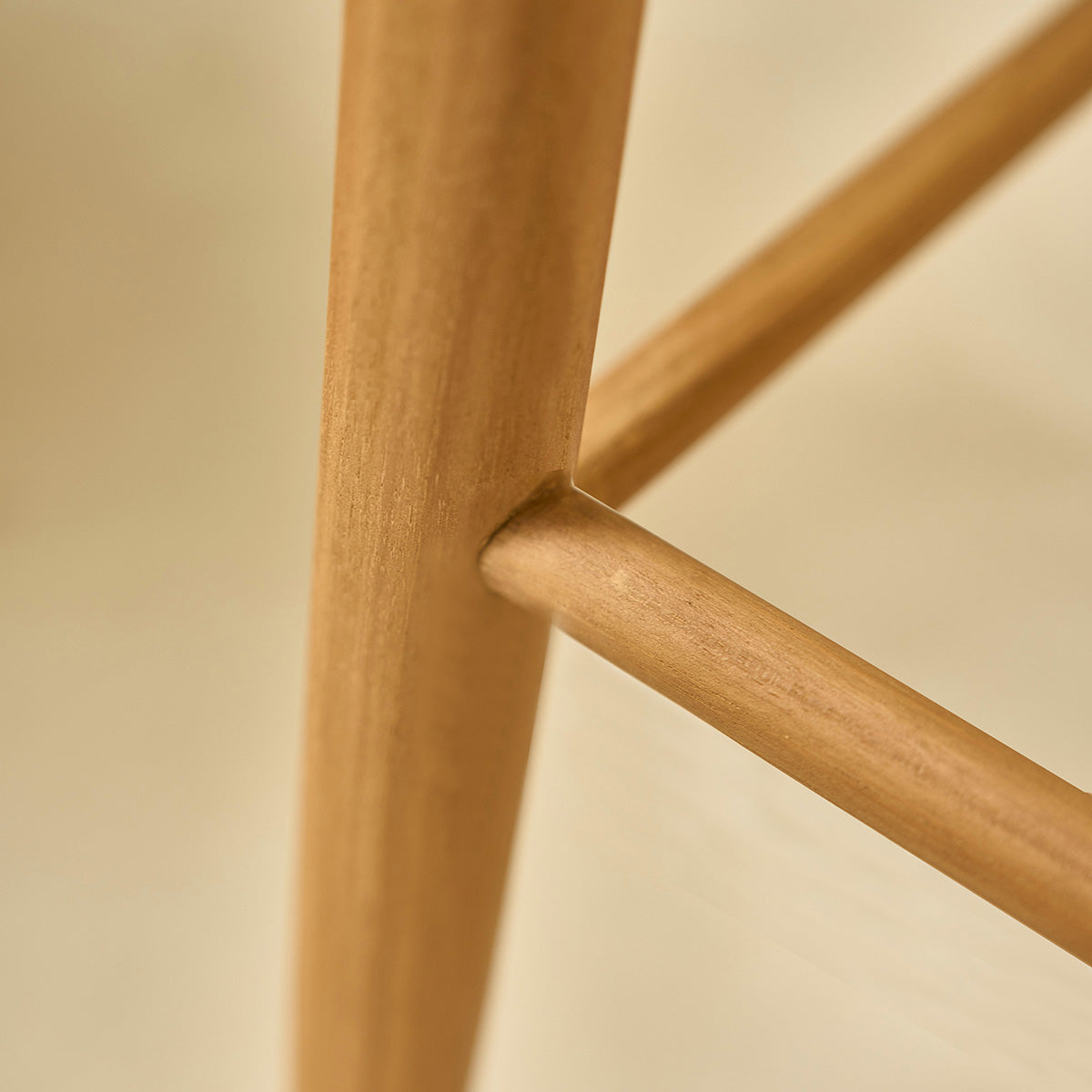 AMBRE - Tabouret de bar en teck massif 75 cm
