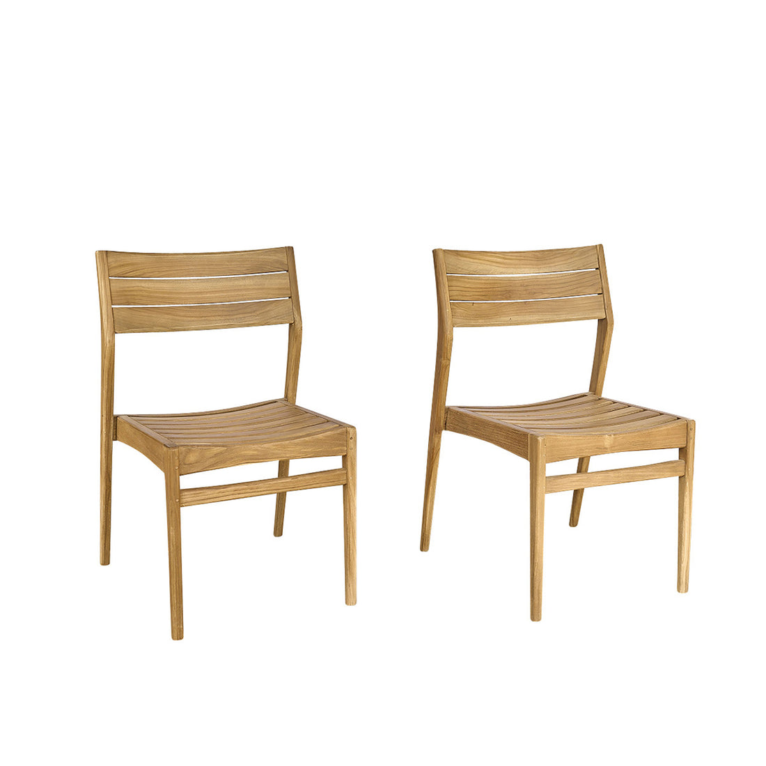 APRIL - Chaise de jardin en teck massif (lot de 2)