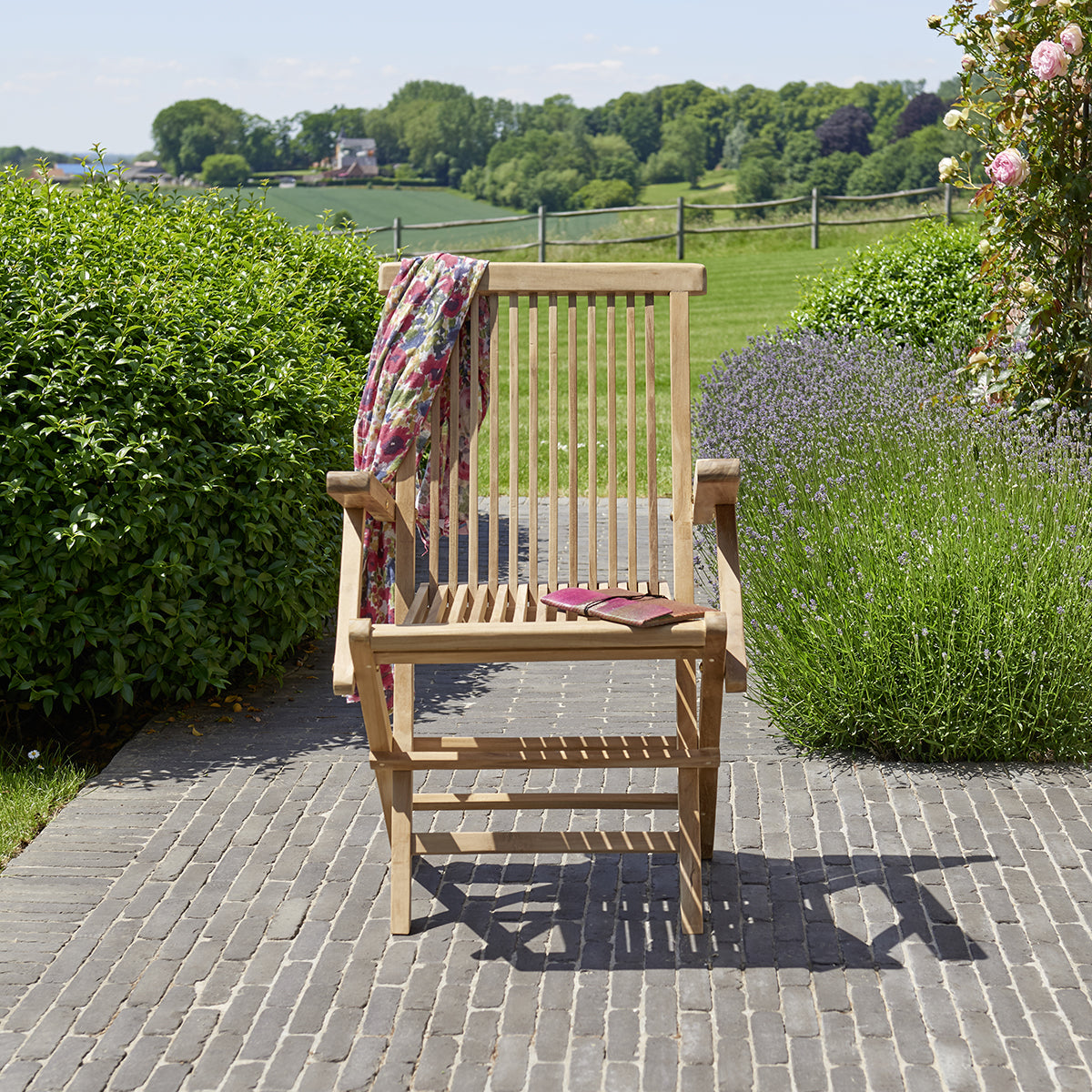 MIDLAND - Fauteuil de jardin en teck massif pliant