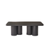 Table basse en manguier massif noir 120 cm