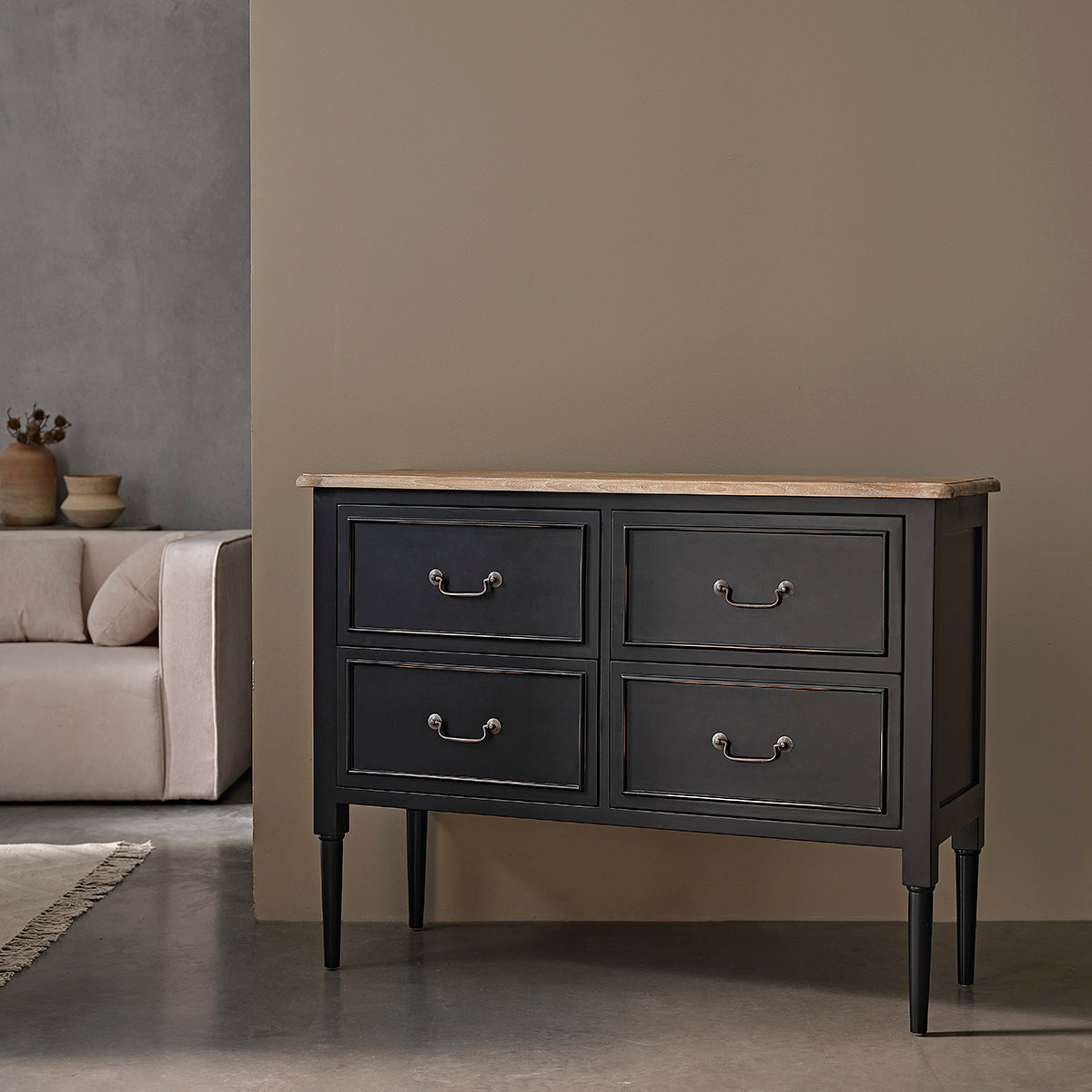 BASTIDE - Commode en acajou massif 120 cm