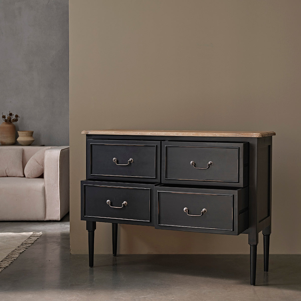 BASTIDE - Commode en acajou massif 120 cm