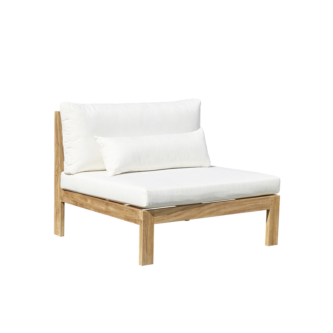 PALMA - Fauteuil de jardin en teck massif blanc