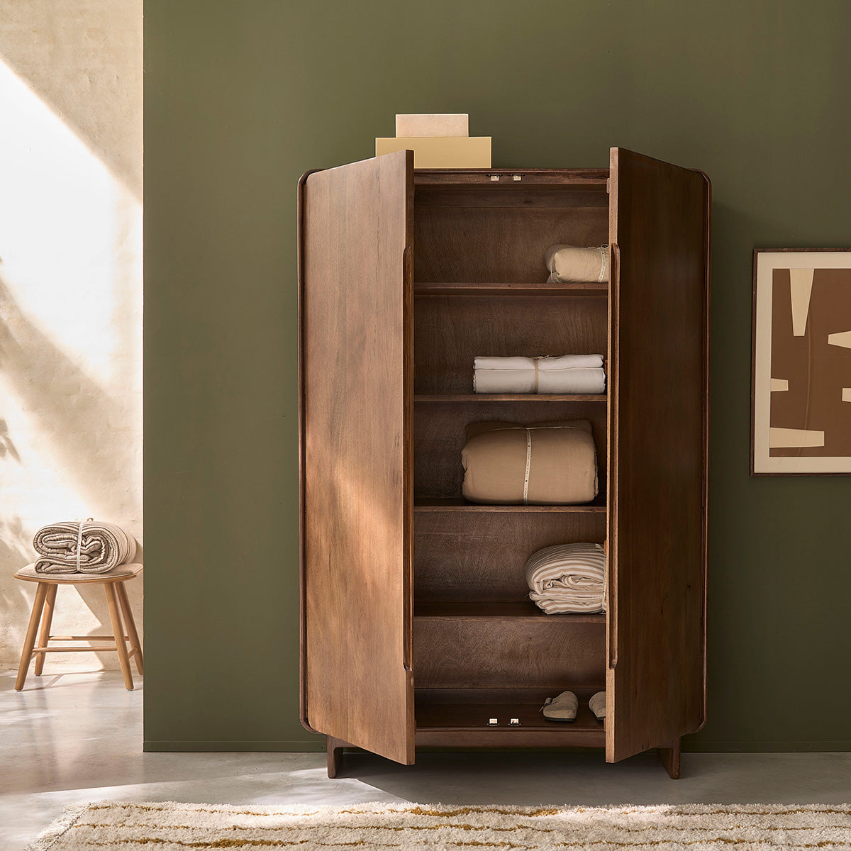 SOFIA - Armoire en manguier massif 120 cm