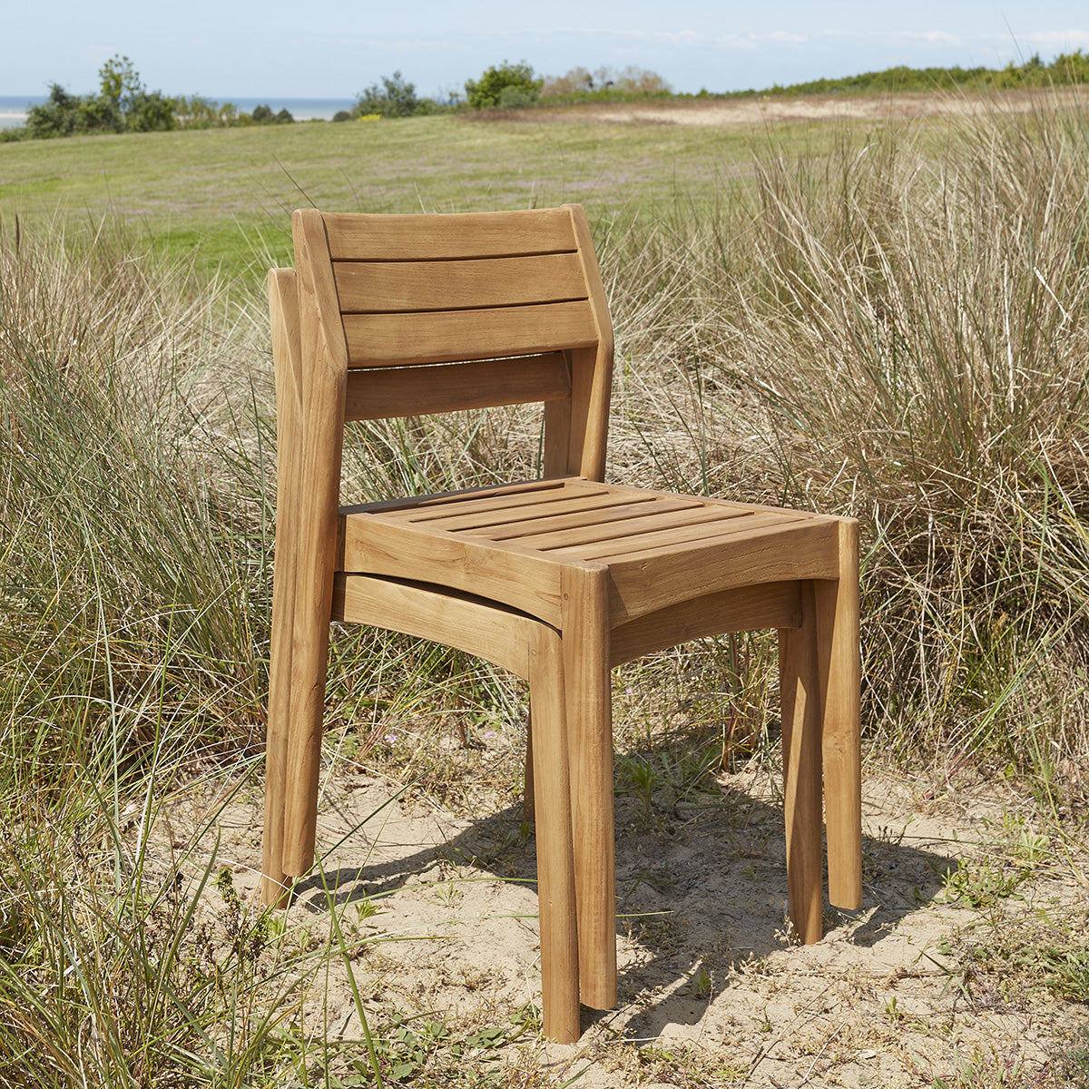 HORTENSE - Chaise de jardin en teck massif recyclé