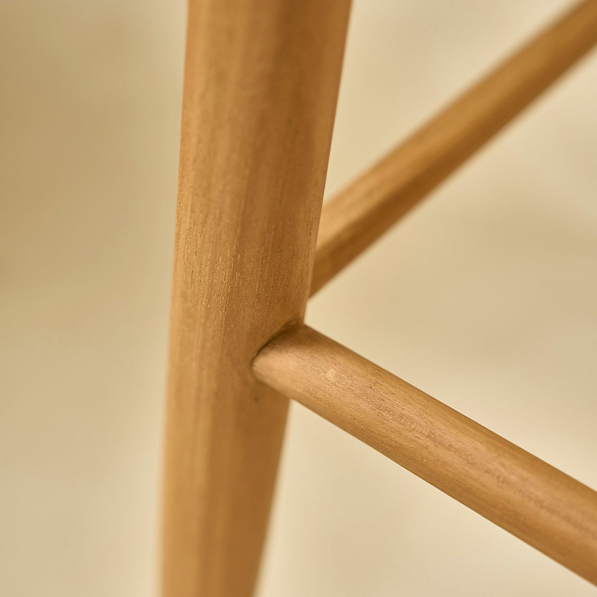 AMBRE - Tabouret de bar en teck massif 75 cm