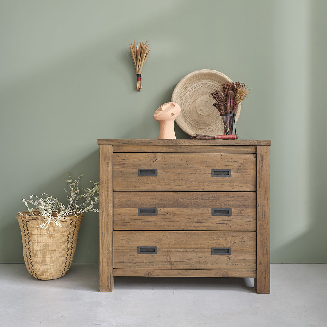 CARGO - Commode en teck massif recyclé 90 cm