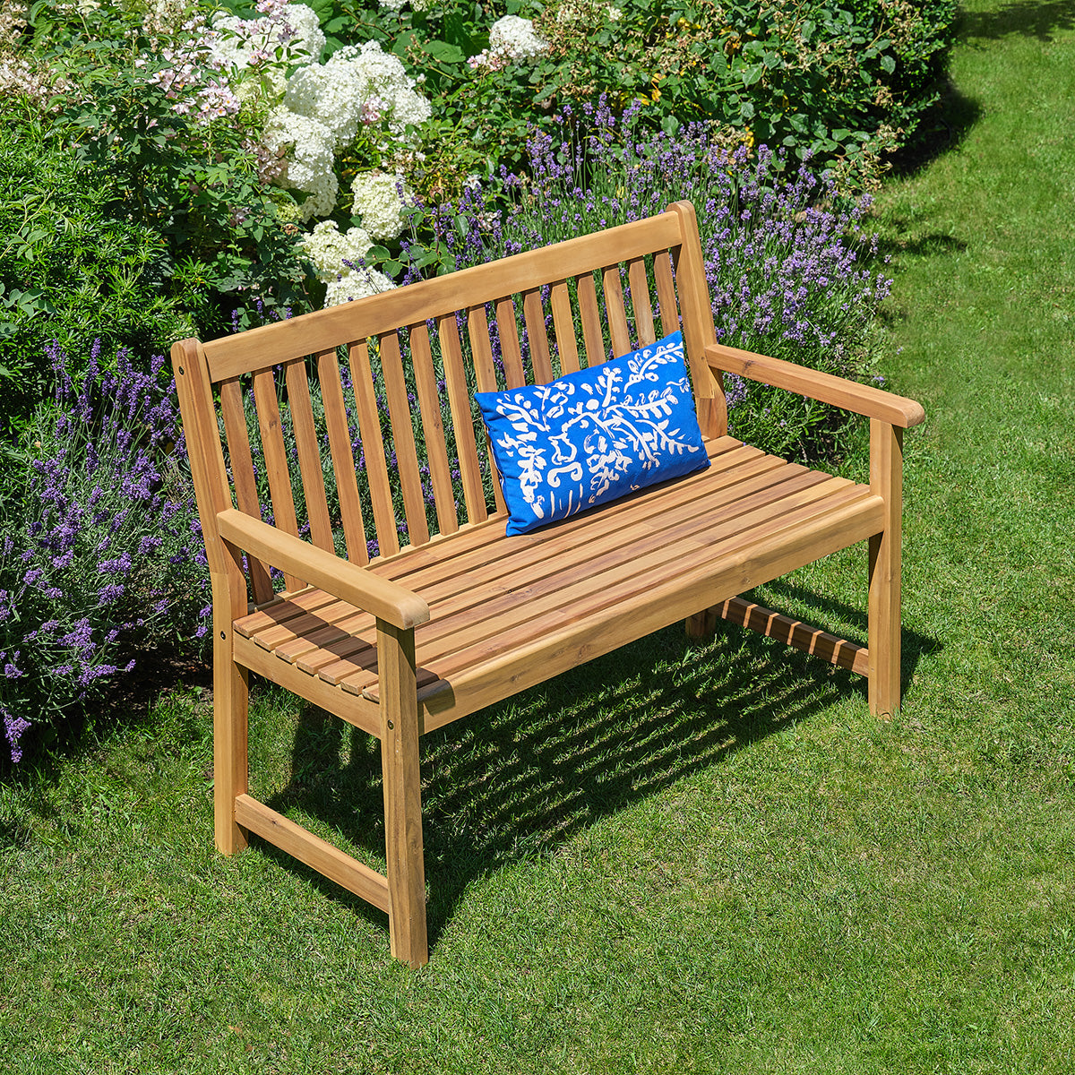 MILOS - Banc de jardin en acacia massif huilé 120 cm