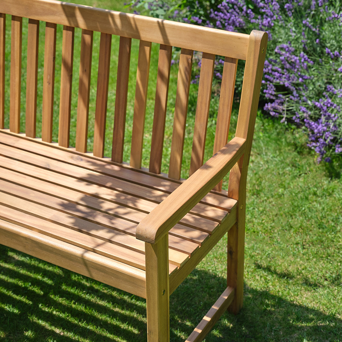 MILOS - Banc de jardin en acacia massif huilé 120 cm