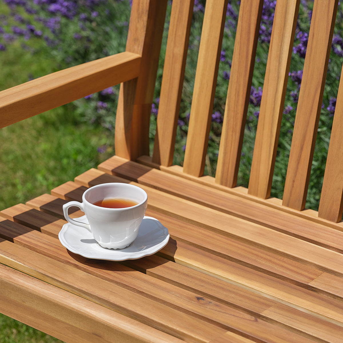 MILOS - Banc de jardin en acacia massif huilé 150 cm