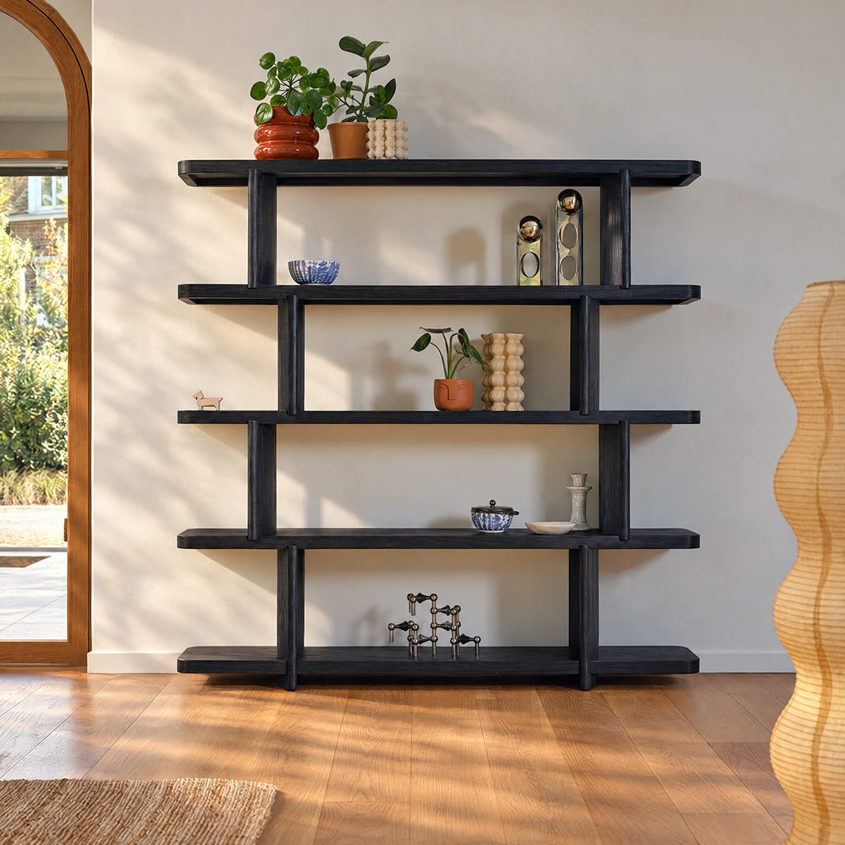 OTTO - Etagère en mindi noir, H 161 cm