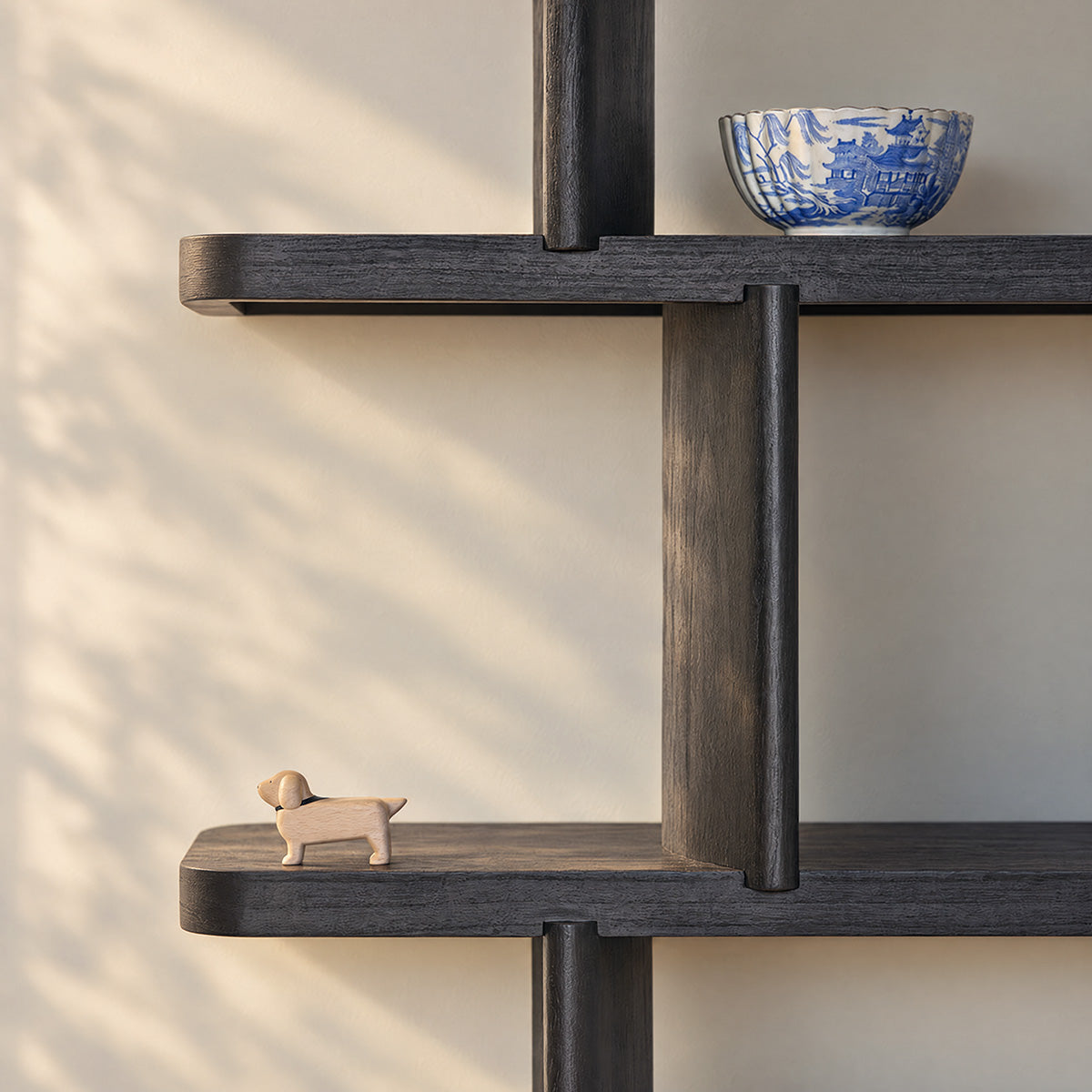 OTTO - Etagère en mindi noir, H 161 cm