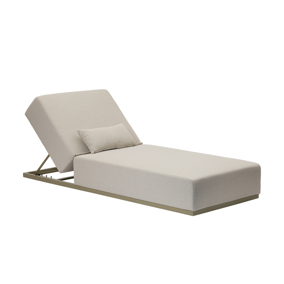 LIVO - Bain de soleil en aluminium kaki clair