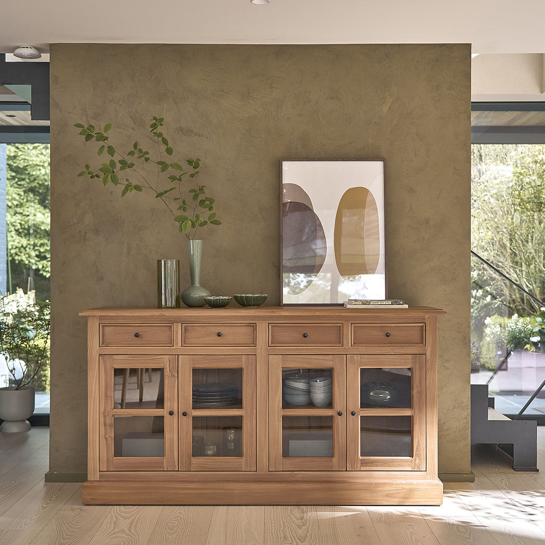 DOMAINE - Buffet en teck massif 160 cm