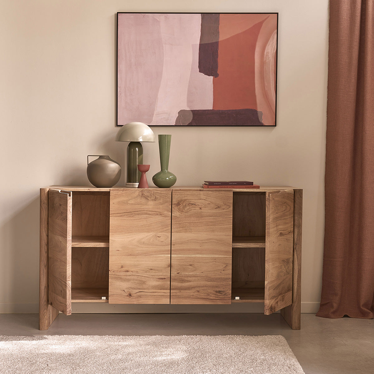 CALI - Buffet en acacia massif 150 cm