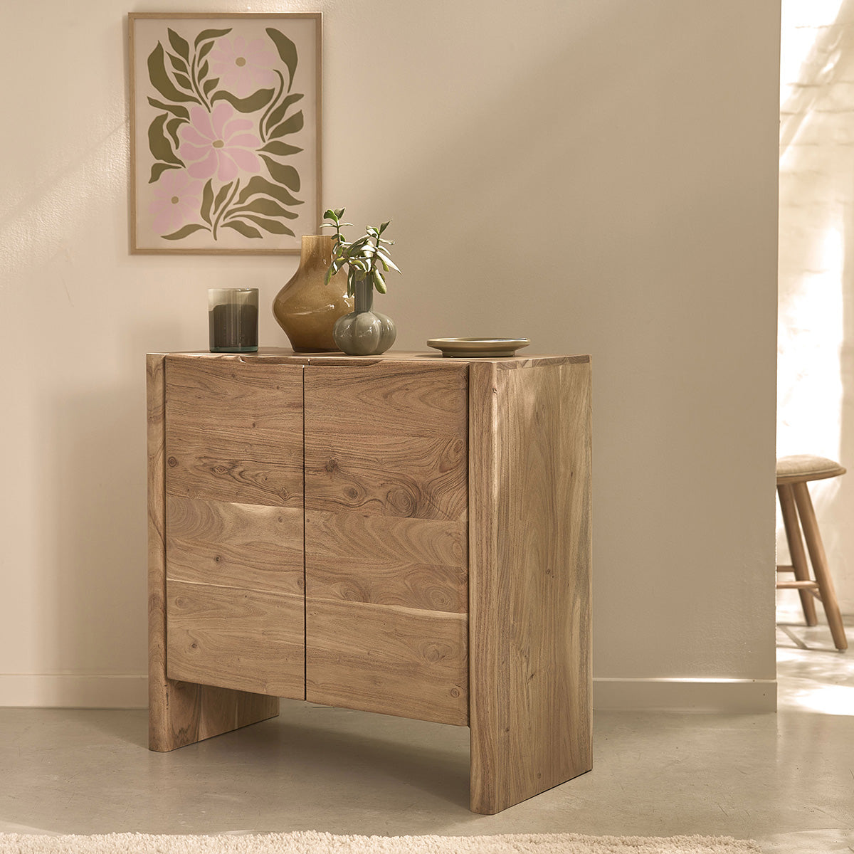 CALI - Buffet en acacia massif 80 cm