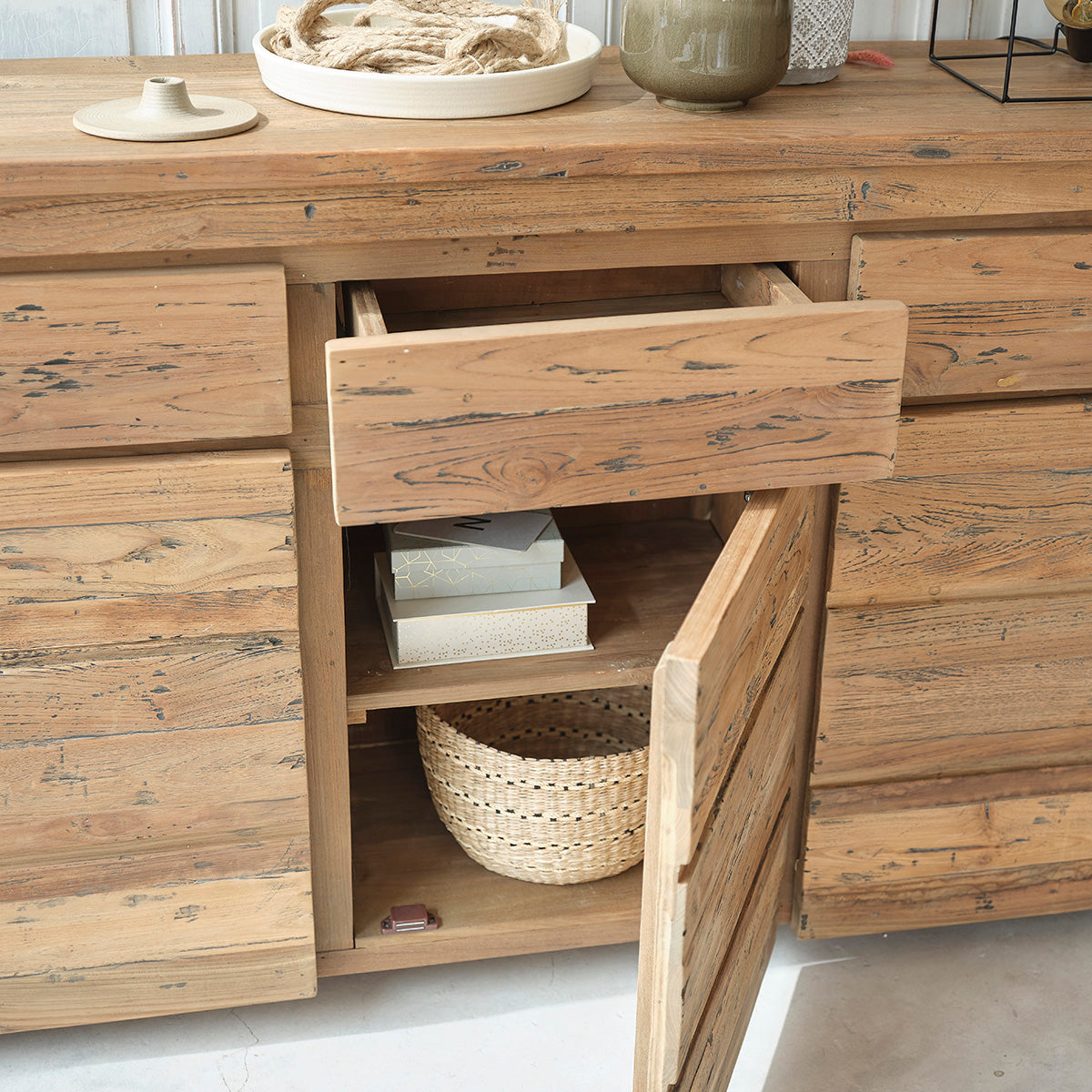 CARGO - Commode en teck massif recyclé 160 cm