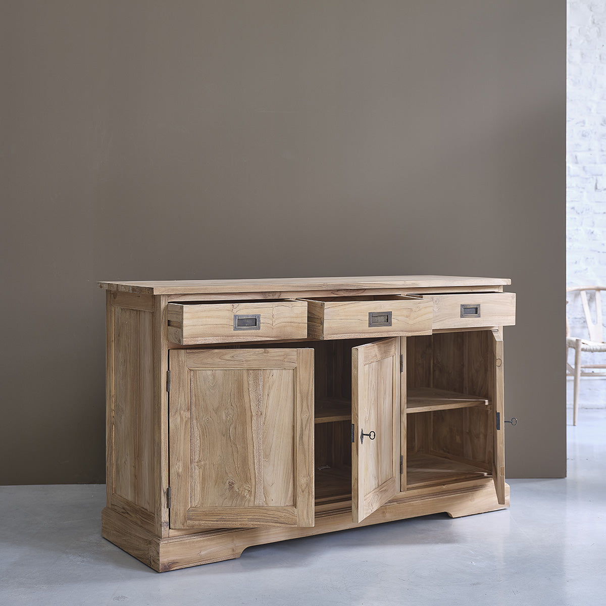 BOSTON - Commode en teck massif 150 cm