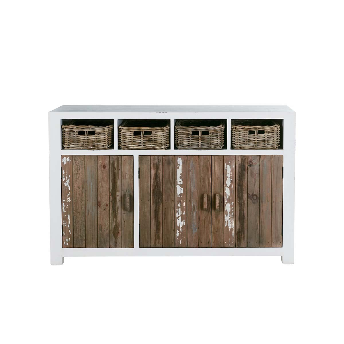 HONFLEUR - Commode en pin recyclé massif 145 cm