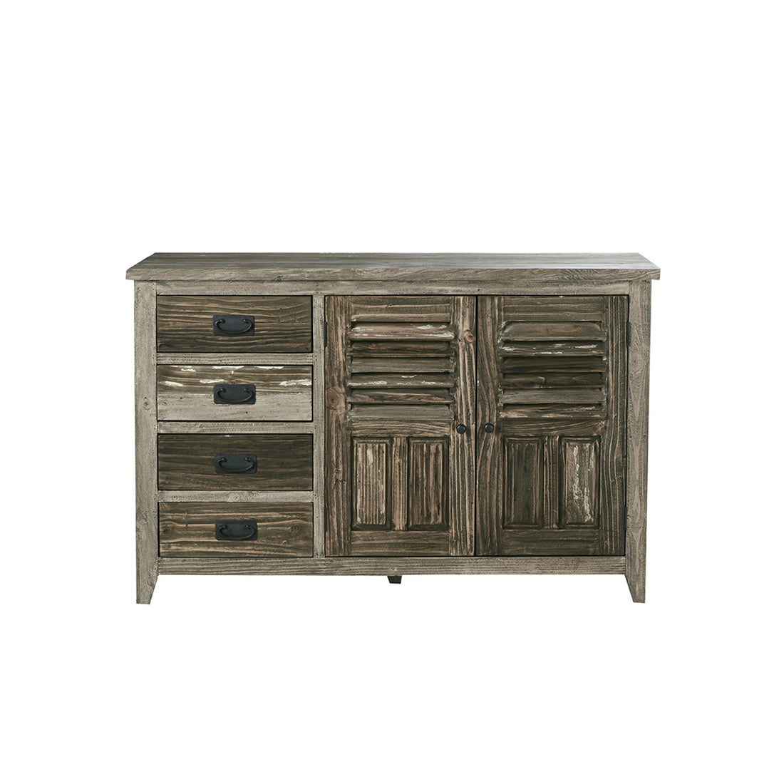 VICTOR - Commode en pin massif recyclé 140 cm