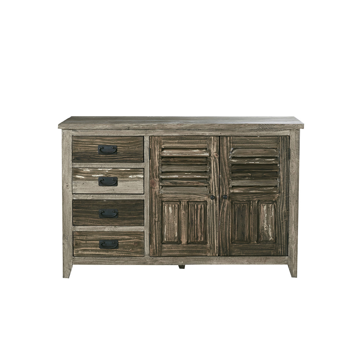VICTOR - Commode en pin massif recyclé 140 cm