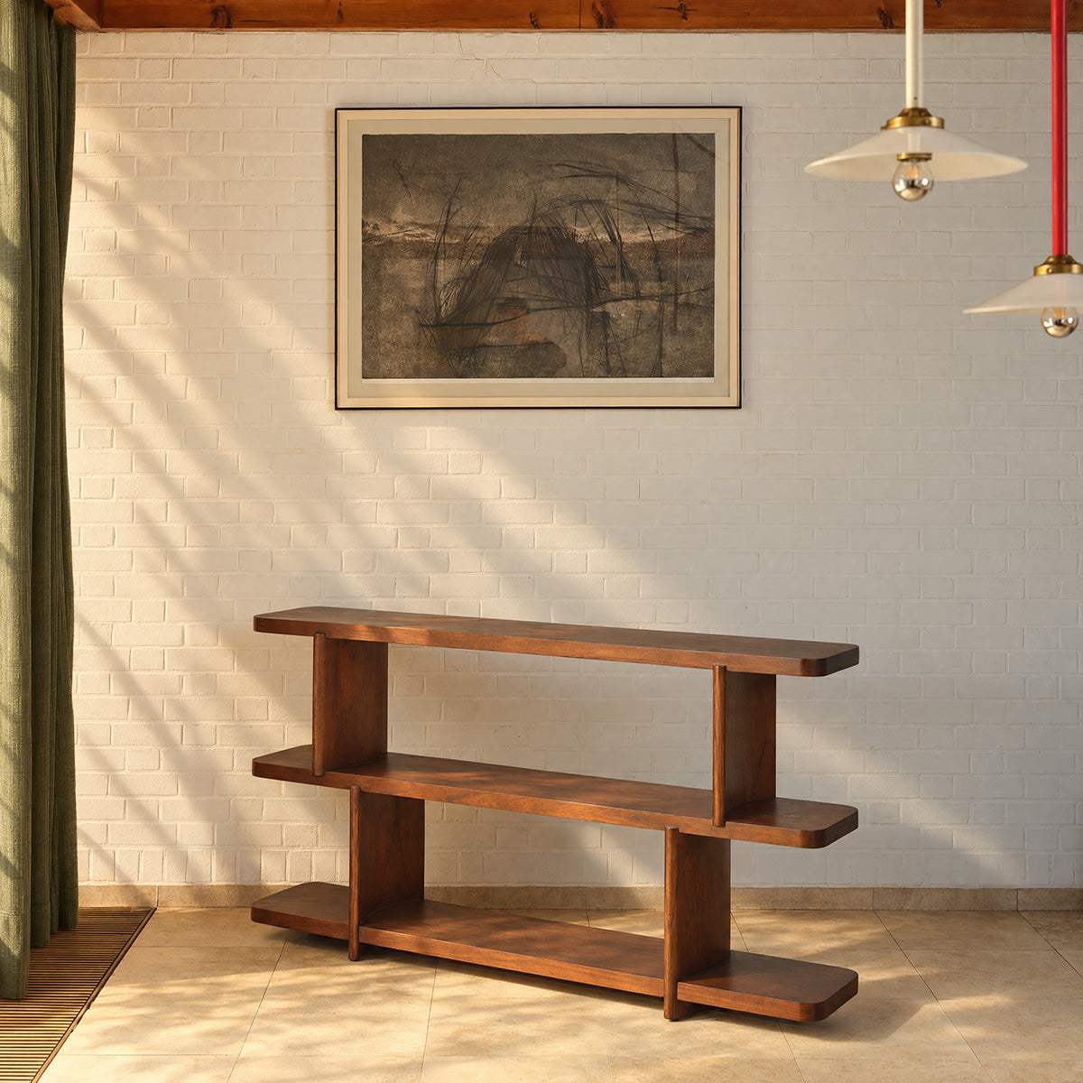 OTTO - Etagère basse en mindi marron 160 cm