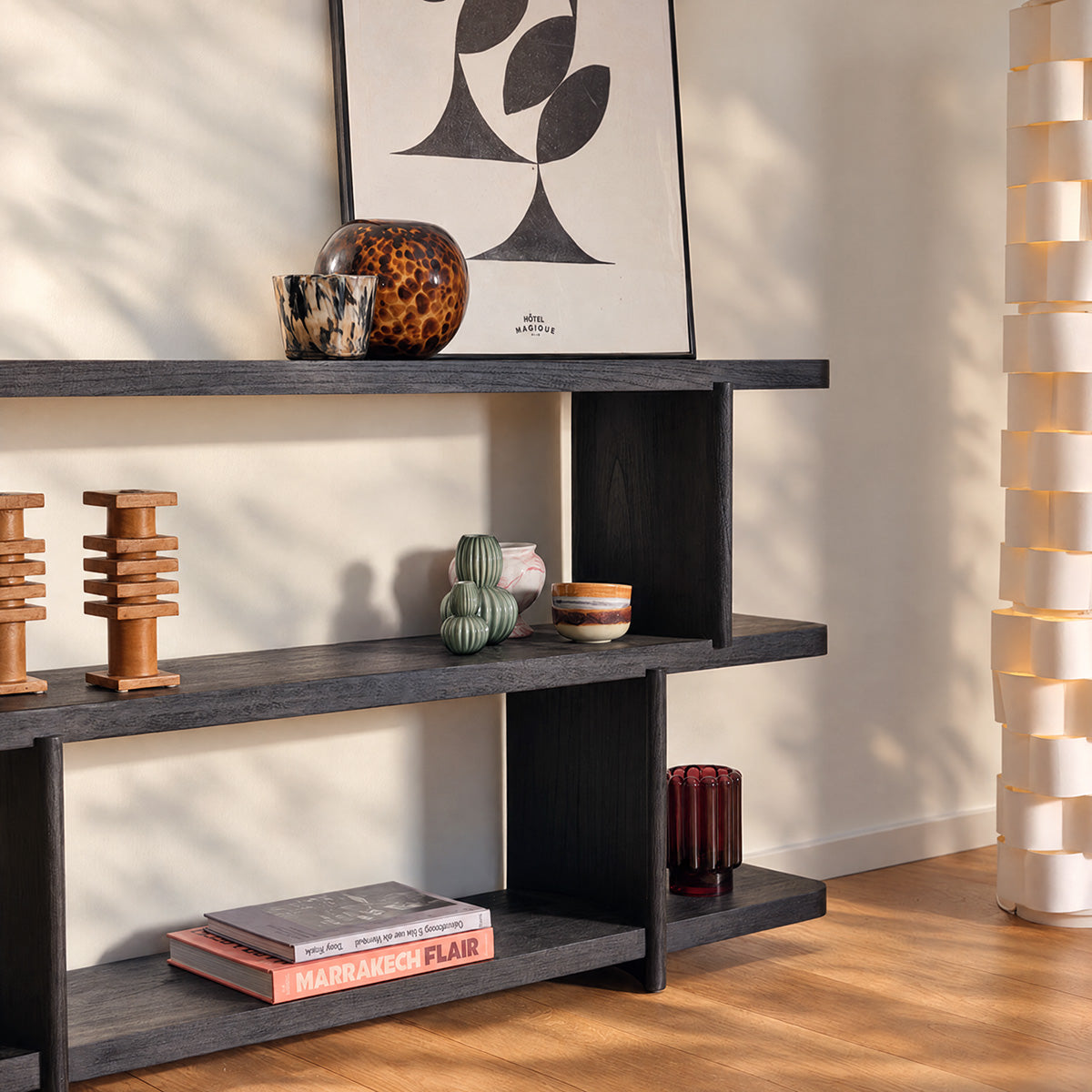 OTTO - Etagère basse en mindi massif, L 160 cm