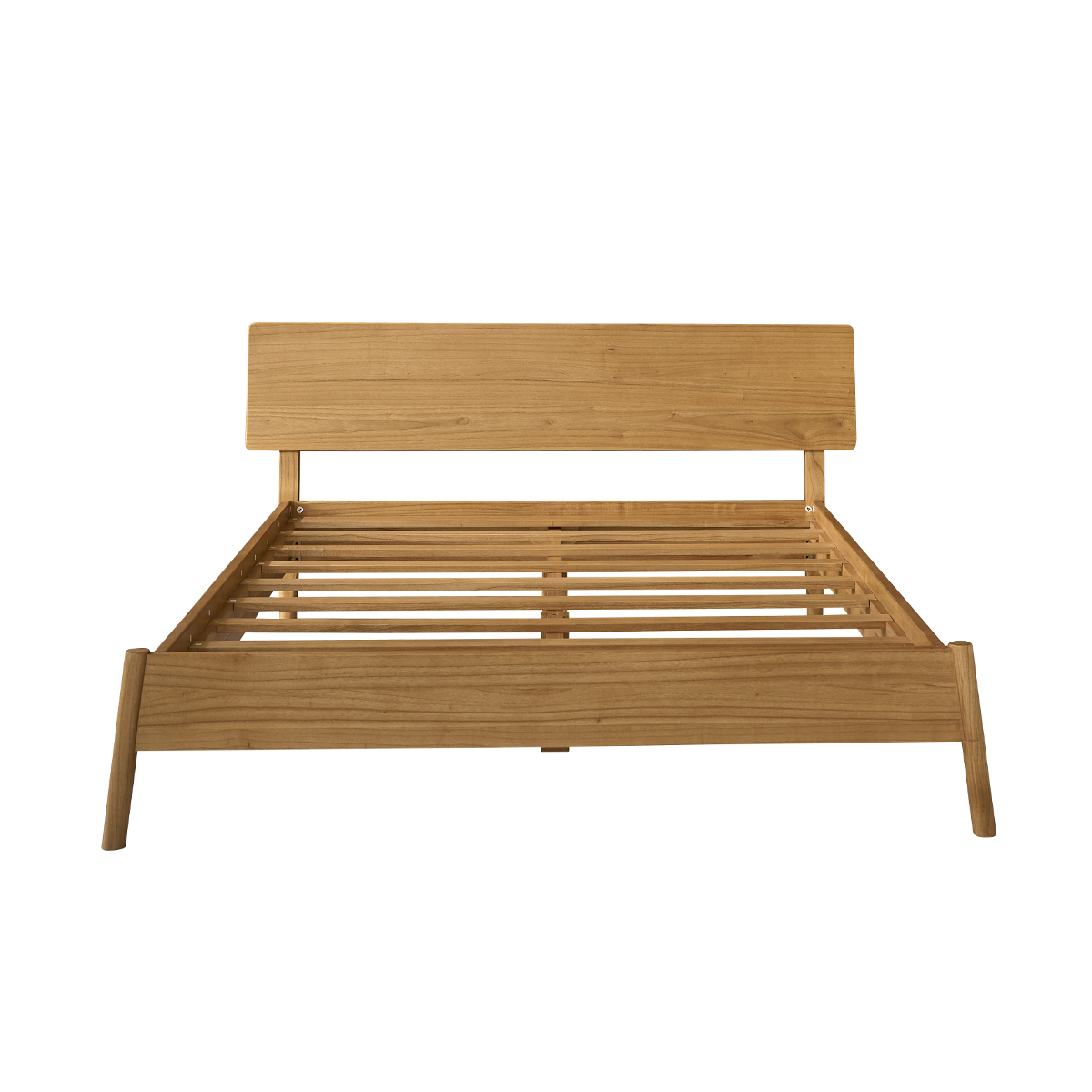 MAIA - Lit en bois de mindi 160 cm avec sommier